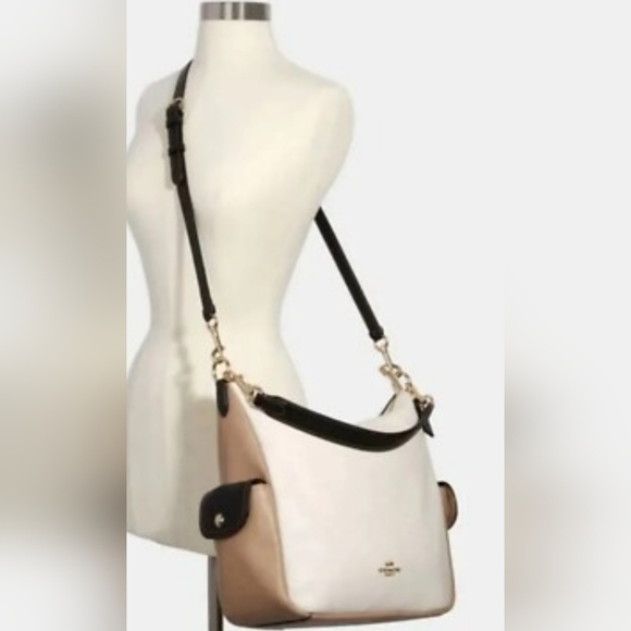 Coach Penny Shoulder Duffle in Chalk Colorblock Cream, Tan & Black Never Carried - Picture 12 of 16